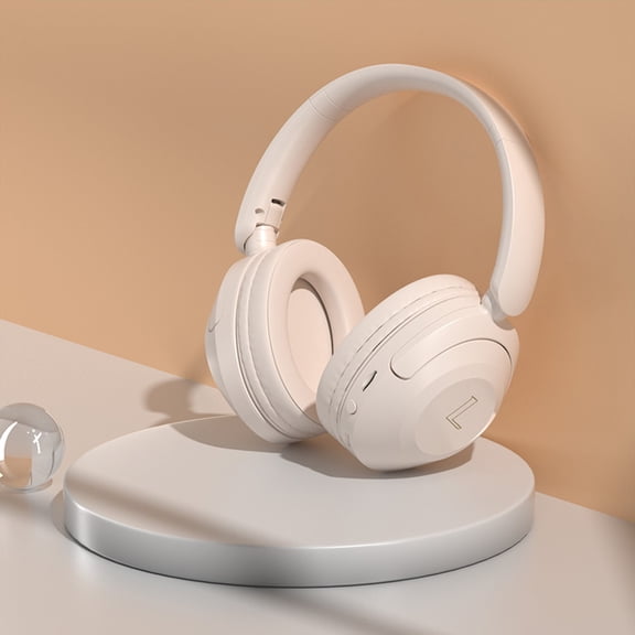 Noise Cancelling Headphones, Hwkond Bluetooth Headset With Microphone Wireless Headset With Mic Bluetooth 5.3 Headset 10 Hrs Working Time Noise Cancelling Bluetooth Headset,White