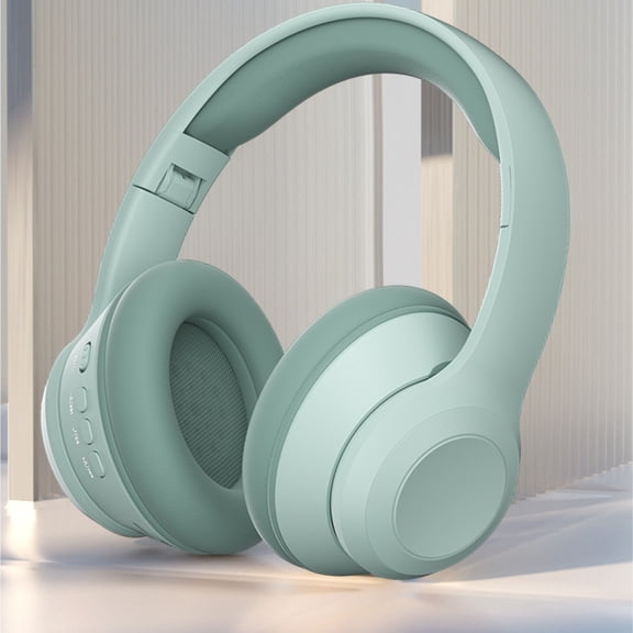 Noise Cancelling Headphones, Hwkond Headset Bluetooth Headphones Noise Cancellation Plug-in Stereo Wireless Headset,Green