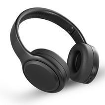 Noise Cancelling Over Ear Headphones With Mic,Wireless Bluetooth 5.3,HiFi Stereo Sound,Foldable Headphones For Travel/Work(Black)