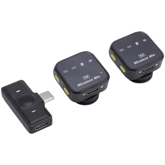 Noise Cancelling Wireless Lavalier Microphone 2.4G Wireless Mic for Live Streaming Karaoke, Clear Sound for Podcasters$$Music