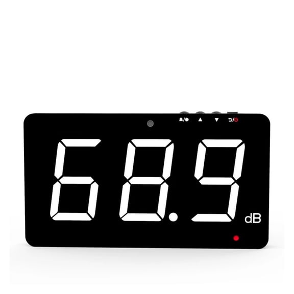Noise Decibel Meter, Wall Mount Hanging Sound Level Meter 30dB To130dB Noise Decibel Monitor Decibelim Measuring Instrument Connect with PC with Fast Response Speed