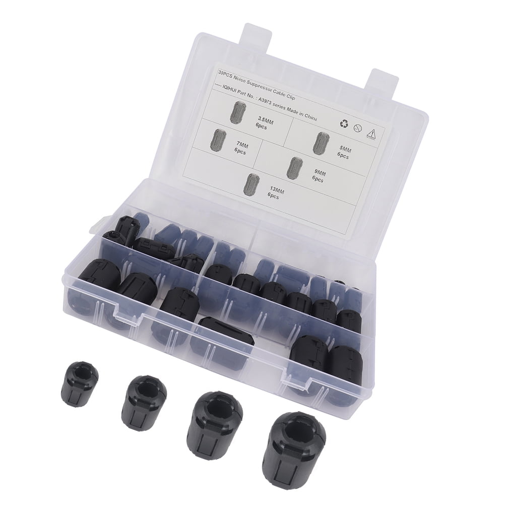 Noise Filters Ferrite Core Antiinterference Degaussing Ring Cord Cable