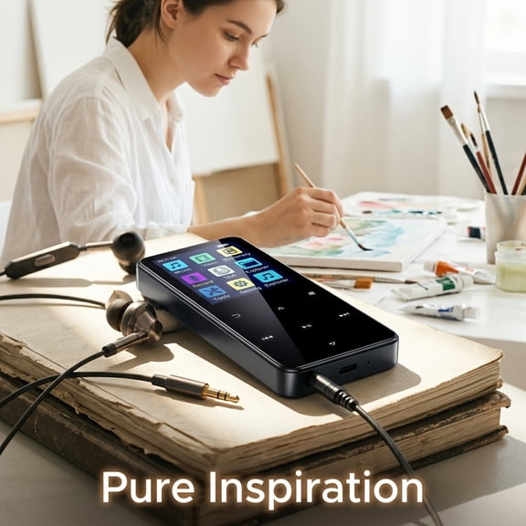 Noise-Free Audio Experience MP3, Solid Alloy Construction, Intuitive Touch Controls, Built-In HD Speaker, Versatile Media Player with Photo Viewer And Video Playback