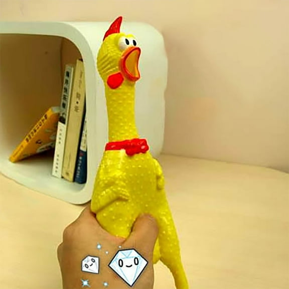 Noise-Making Squeaky Chicken,Rubber Toy For Dogs and Pets Hilarious Squeaky,Gadget for Endless Fun and Entertainment Prank,Screaming Chicken For Party Birthdays And Holidays Anxiety Relief Fidget Toy