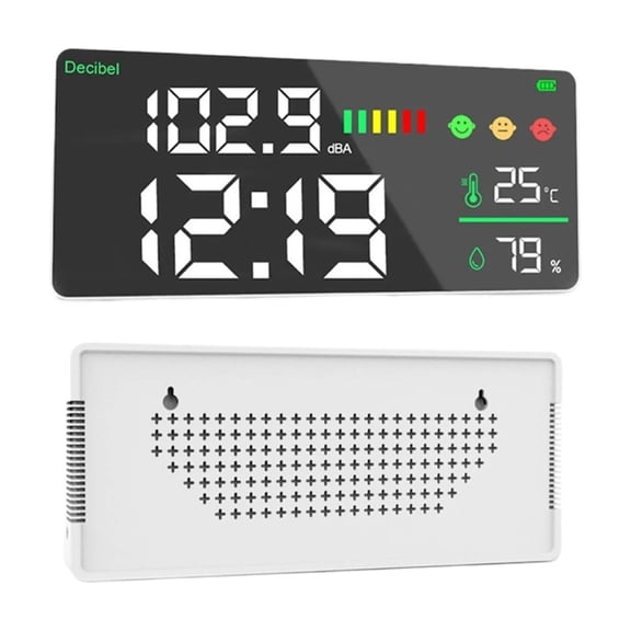 Noise Measuring Instrument Digital Decibel Sound Meter Temperature Meter Humidity Meter Detector Indoor Wall Mounted Tester