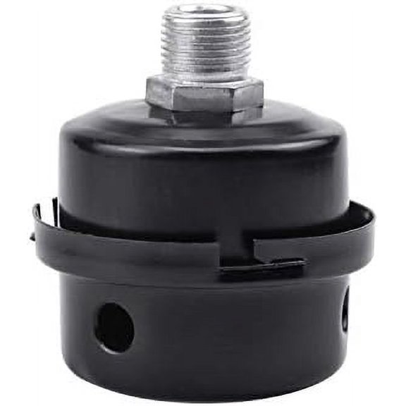 Noise Muffler Silencer For Exhaust Ports, Dust Blocking Intake Filter Enhances Oil-less Air Compressor Efficiency With Moisture Reduction And Easy Installation 3/8"