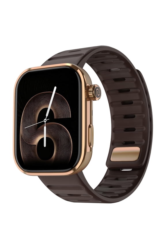 ColorFit Pro 6 Max smartwatch – 1.96" AMOLED, AI, Stainless steel, GPS, Swim, 5 ATM, 7-day battery, Sports, Fitness & Health (Signature Brown)