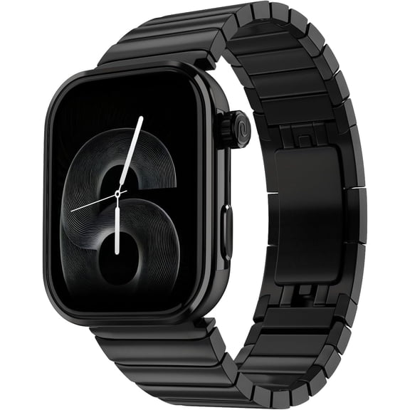 Noise ColorFit Pro 6 Max smartwatch – 1.96" AMOLED, AI, Stainless steel, GPS, Swim, 5 ATM, 7-day battery, Sports, Fitness & Health (Chrome Black)