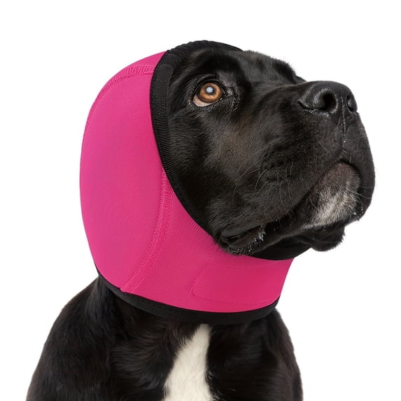 Noise Protection Ear Covers for Dog,Noise Cancelling Ear Wrap,Silent Dog Earmuffs Help Protect Against Noise and Reduce Anxiety,Adjustable Earmuffs are Suitable(Hot Pink, XL)