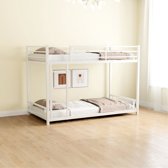 Noise Reduced Bunk Bed - Convertible Metal, Family Friendly