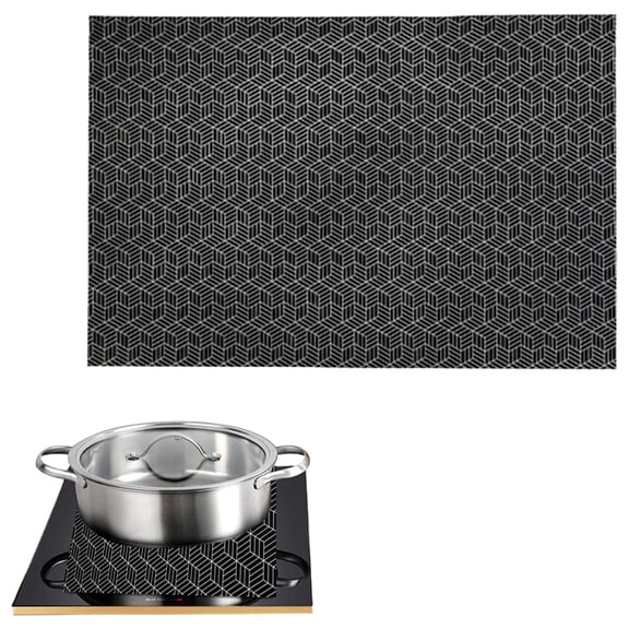 Noise Reducing Induction Cooktop Mats Heatproof Silicone Front Protectors Nonslip Base Dishwasher Safe For Kitchen Counter Safety