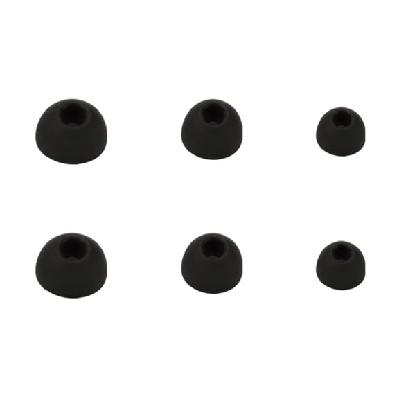 Noise Reducing Silicone Replacement Eartips Set, S M L Size Mix with 6 Piece Pack for Daily Wear, Backup Carry, and In-E