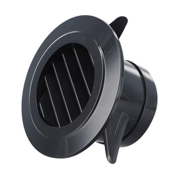 Noise Reduction Black Abs Round Ventilation Grille Cover with Large Air Outlet 75mm