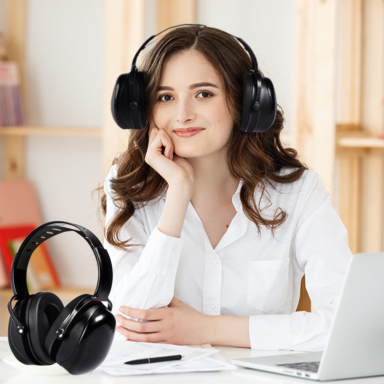 Noise Reduction Ear Muffs, Sound Proof Ear Protection, Noise Cancelling Ear Muffs for Adults Kids Autism, Hearing Protection for Range Mowing