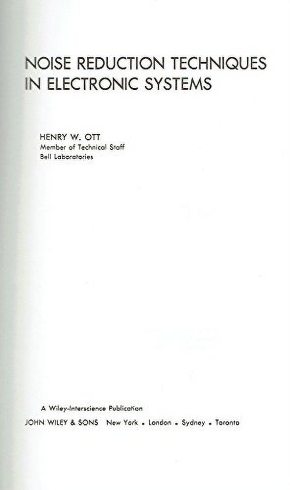 Owned Noise Reduction Techniques in Electronic Systems Hardcover ... Circuit Diagram