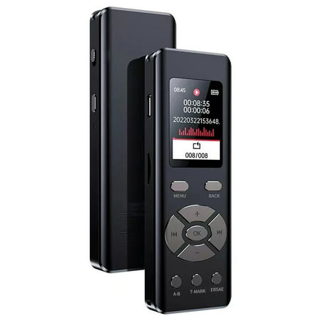 Noise Reduction Voice Recorder with Microphone High-fidelity AB Loop Playback MP3 2-Channel Stereo Recording Digital Audio Recorder for Teachers Students Students Journalists Lawyers