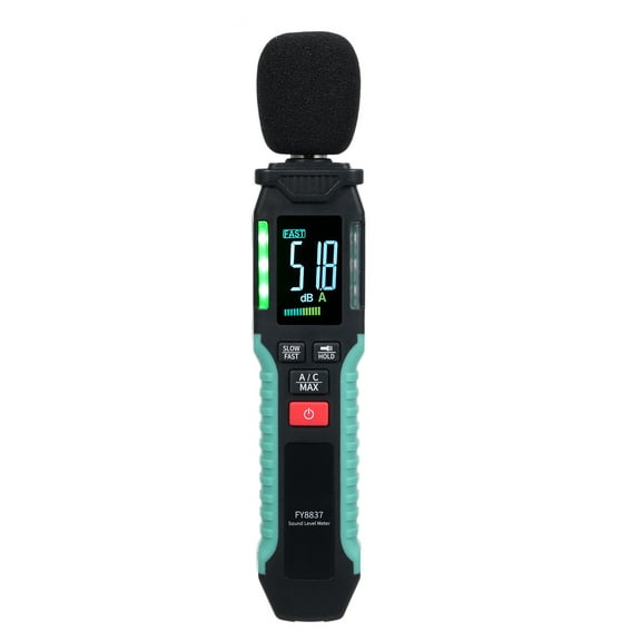 Noise meter,Sound Meter Color Display Noise With Lcd Color 30-130 Portable Decibel Meter With Fy8837 Decibel Meter Portable Noise Tester Meter With With Sound Qisuo Black & Green