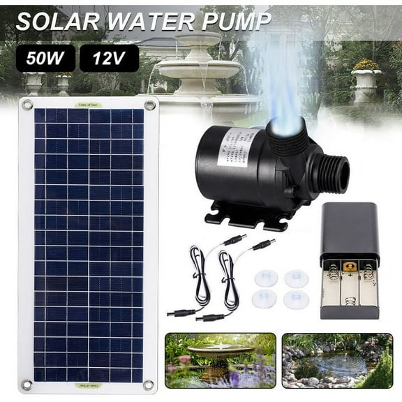 Noiseless solar water pump 800L/H 50W Ultra silent motor Garden fountain decoration