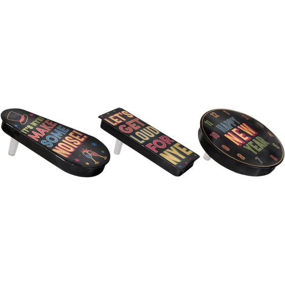 Noisemaker Spin Clackers 3 Ct New Years Eve
