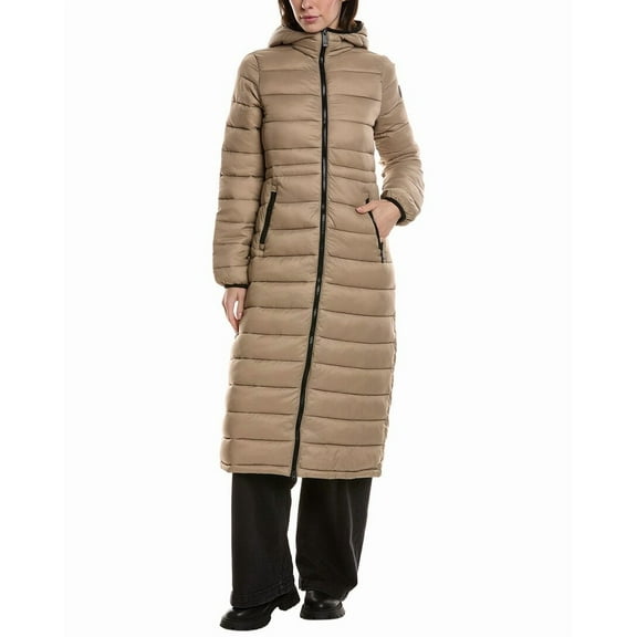 Noize womens  Maxi Puffer Jacket, xs, Tan