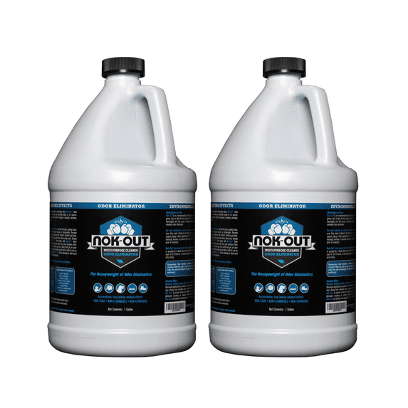Nok-Out Odor Remover and Disinfectant, Pet Deodorizer and Cleaning Spray, 1 Gallon, 2-Pack