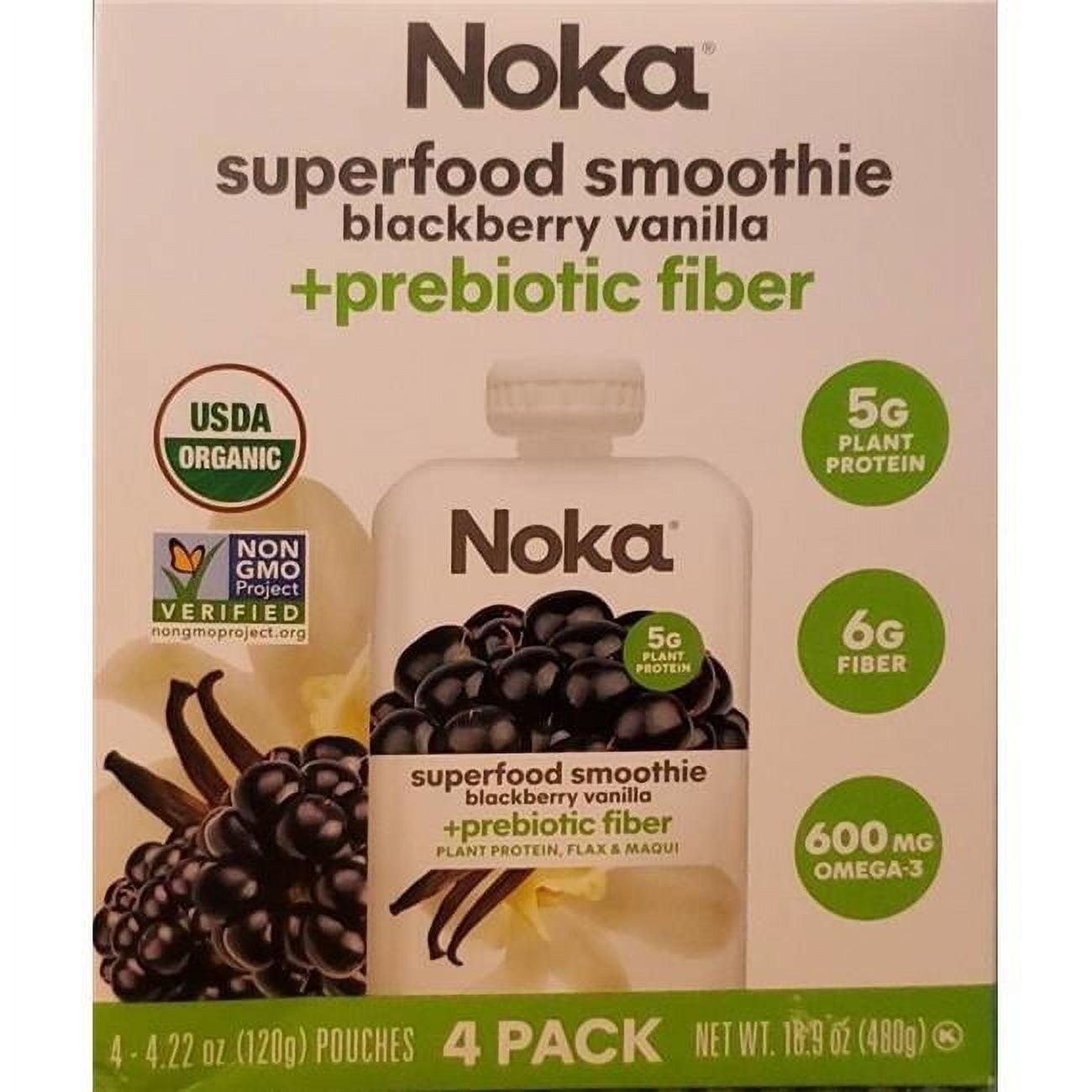 Noka  16.9 oz Blackberry Vanilla Smoothie - 4 Piece - Pack of 6