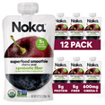 thumbnail image 1 of Noka Organic Cherry Acai Smoothie, 4.22 oz Fruit Pouches, 12 Count Smoothie Drinks, 1 of 6