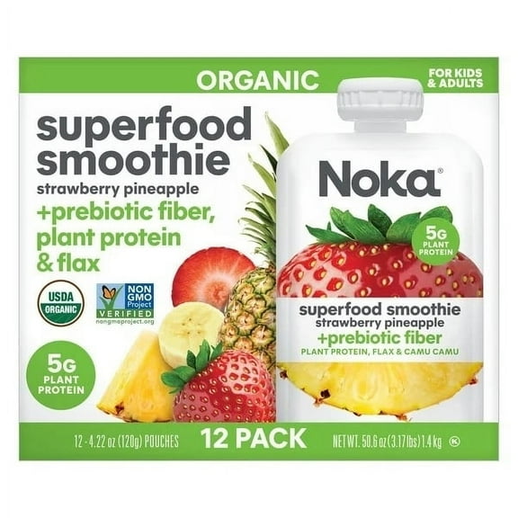 Noka Organic Superfood Smoothie, 4.22 Ounce (Pack of 12)