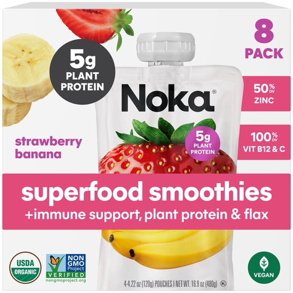 Noka Strawberry Banana Smoothie 8pk