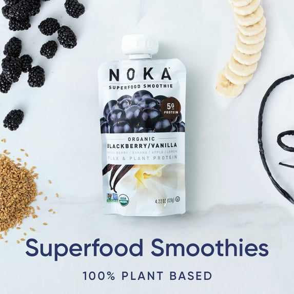 Noka Superfood Smoothie, Organic Blackberry Vanilla, 4.22 oz
