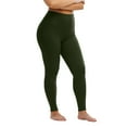 thumbnail image 1 of Nokdvo Leggings with Pockets Womens Yoga Lightweight Soft Stretch High Waisted Pants for Workout Fall Winter Solid Color Yoga Pants Xl-5xl,Army Green XL, 1 of 3