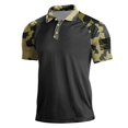 thumbnail image 1 of Nokdvo Mens American Flag Camo Polo Shirts Short Sleeve Button Up Shirts Camo Printed Stretch Golf Polos Raglan Lightweight Military Quick Dry Outdoor Tees,Multicolor 2XL, 1 of 3