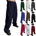thumbnail image 1 of Nokdvo Mens Sweatpants Straight Wide Leg Open Bottom Sweats Pants Drawstring Elastic Waist Joggers Pants with Pockets Y2k Fall Fashion Running Travel Gym Streetwear Pants,Red XL, 1 of 5