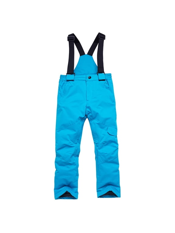 Snow Pants Kids 10-11 Snowboarding Waterproof Ski Pant Winter Warm Insulated Kids Snow Bibs Snowpants for Boys Girls Sky Blue 10-11 Years