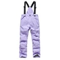 thumbnail image 1 of Nokdvo Snow Pants Kids 10-11 Waterproof Breathable Polyester Ski Pants Snowboard Insulated Kids Snow Bibs Winter Thicken Snowpants for Boys Girls Light Purple 10-11 Years, 1 of 3