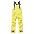 thumbnail image 1 of Nokdvo Girls Snow Pants Size Snowboard Waterproof Ski Pant Detachable Suspenders Insulated Kids Snow Bibs Snowpants for Boys Girls Yellow 9-10 Years, 1 of 3
