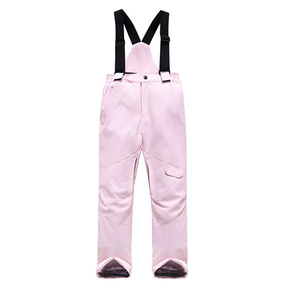 Nokdvo Snow Pants for Kids 10-11 Waterproof Breathable Polyester Ski Pants Snowboarding Insulated Snow Pant for Boys Girls Removable Suspenders Snowpants Light pink 10-11 Years