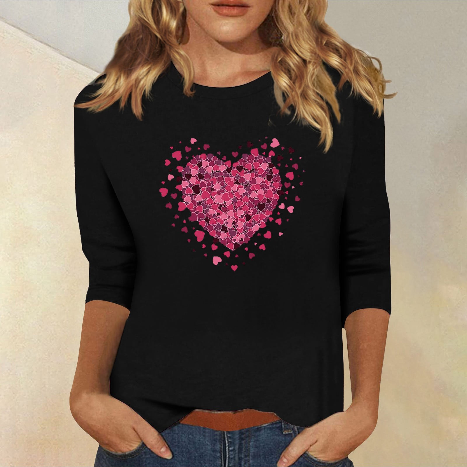 Summer Clearance! Fatuov Valentine Shirts For Women Clearance Under $5...
