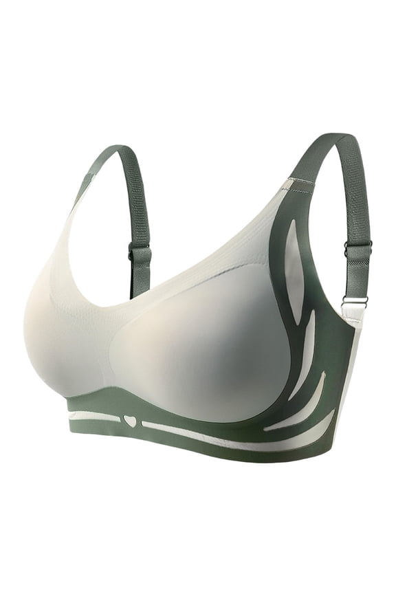 Womens Caralush Pushup Bra Lushfitting Powerful Push-up Seamless Bra Support Bras for Older Women Lift No Underwire Comfortable Wireless Bra Mint Green M