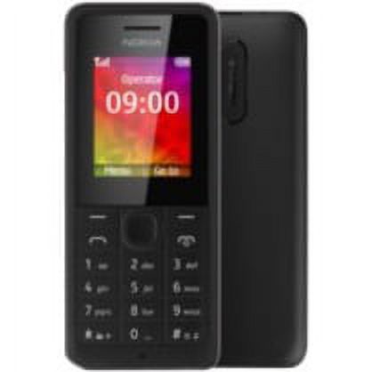 Nokia 106 256 MB Feature Phone, 1.8" LCD 160 x 128, 384 KB RAM, 2G, Black - image 1 of 2
