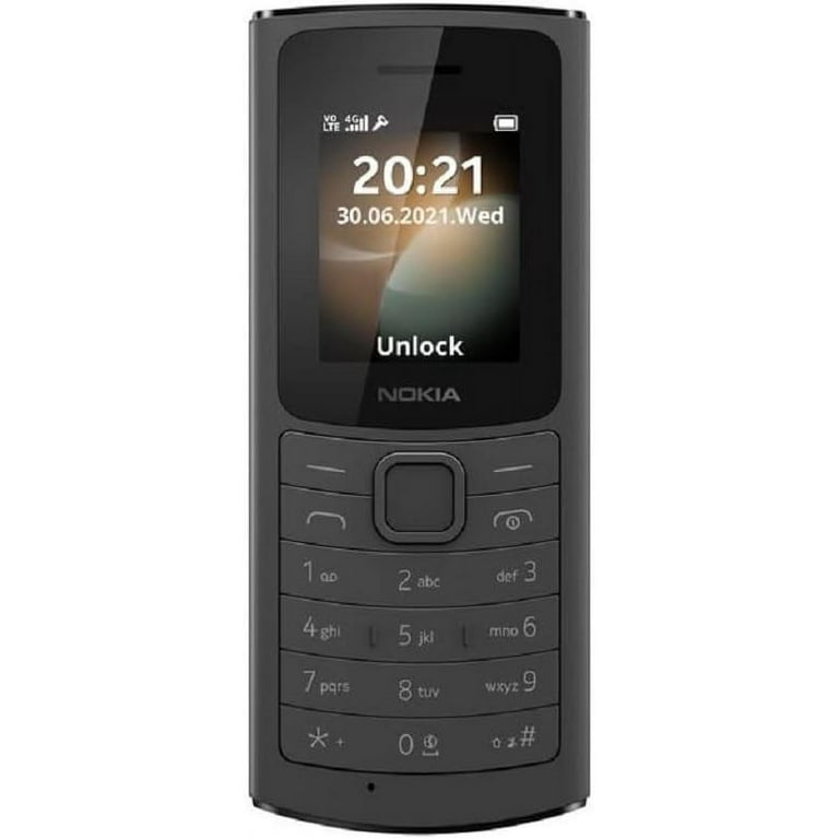 Nokia 110 4G , GSM Unlocked Mobile Phone , Volte , Black , International  Version , Not AT&T/Cricket/Verizon Compatible