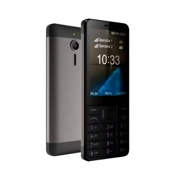 Nokia 230 3G Dual Sim Version Phone, Multi Language, Front Camera Battery, 1200 mAh - Unlocked GSM 900/1800 Button 2MP MP3 2.8-Black