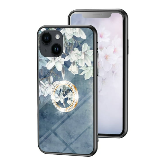 This Nokia 6.1plus phone case comes with a 360° rotating metal ring, making it convenient to carry. It features a magnetic stand and a floral pattern.