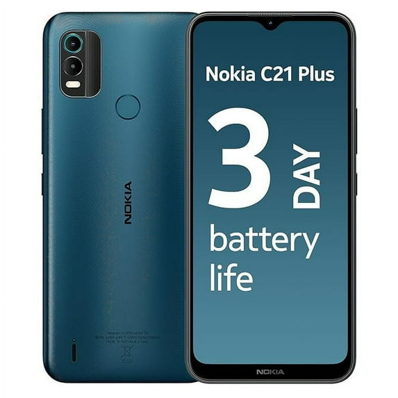 Nokia C21 Plus DUAL SIM 64GB ROM + 4GB RAM (GSM Only | No CDMA) Factory Unlocked 4G/LTE Smartphone (Dark Cyan) - International Version