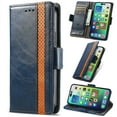 thumbnail image 1 of for Nokia C21 Plus Leather Phone Case Wallet Folio Flip Cover Casual Business, [RFID Blocking] Multi Hidden Anti-theft Card Holder Cash Slot, Side Magnetic Buckle, Stand Support, 1 of 7