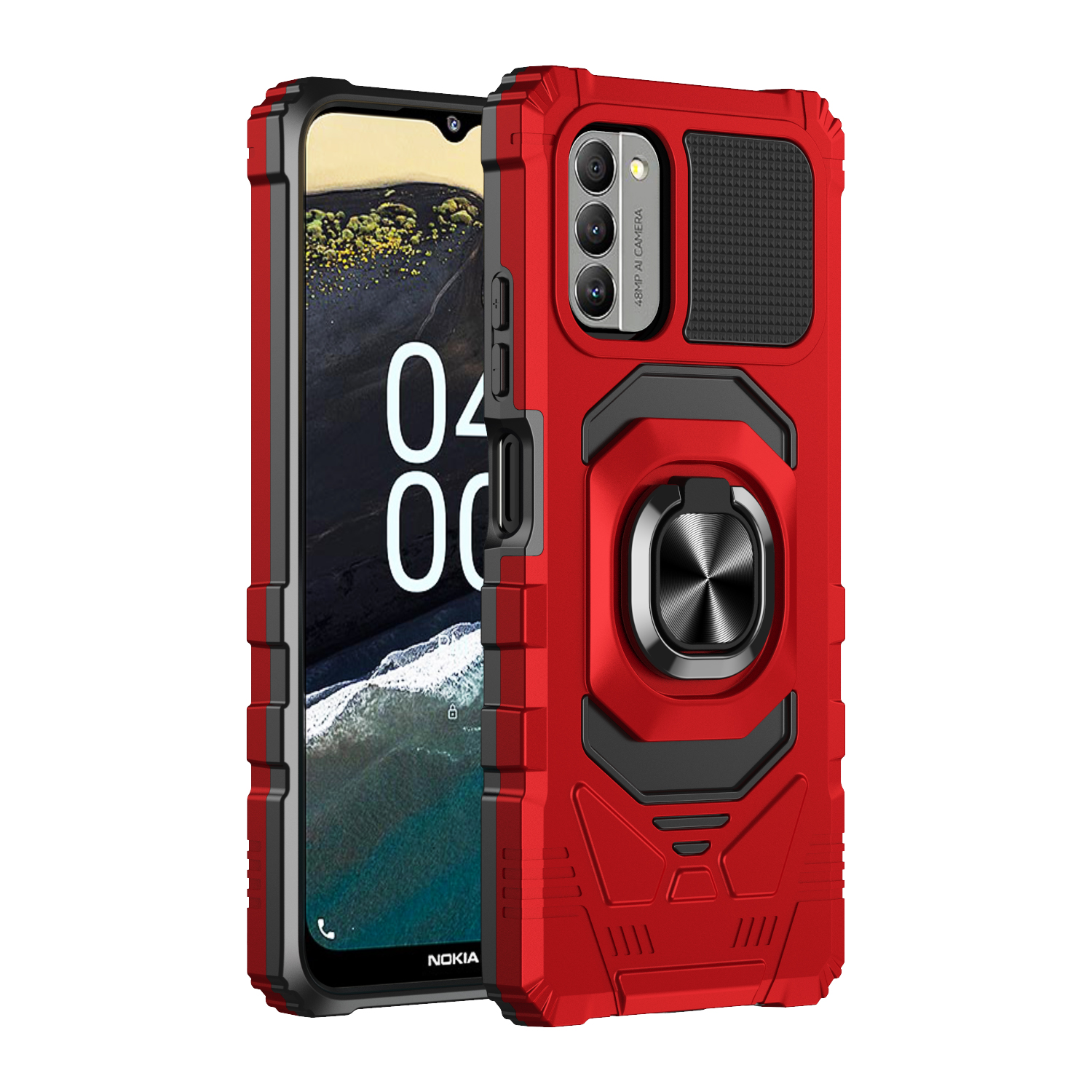 Nokia G100 Durable Cell Phone Case, Slim Fit & ShockResistant Red