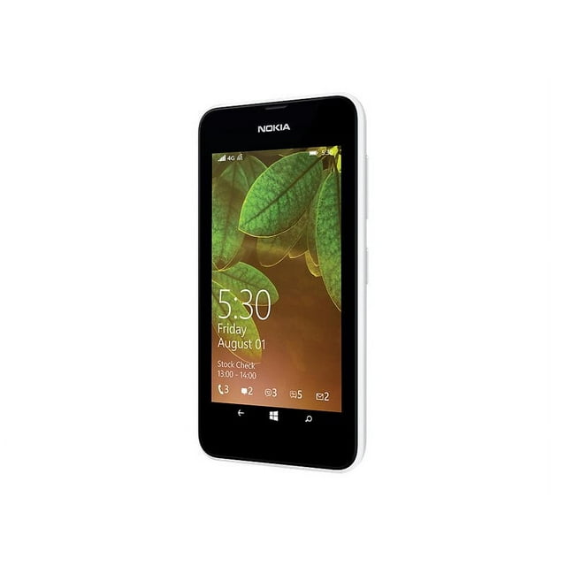 Nokia Lumia 530 - 3G smartphone - RAM 512 MB / Internal Memory 4 GB - microSD slot - LCD display - 4" - 480 x 854 pixels - rear camera 5 MP - T-Mobile - white