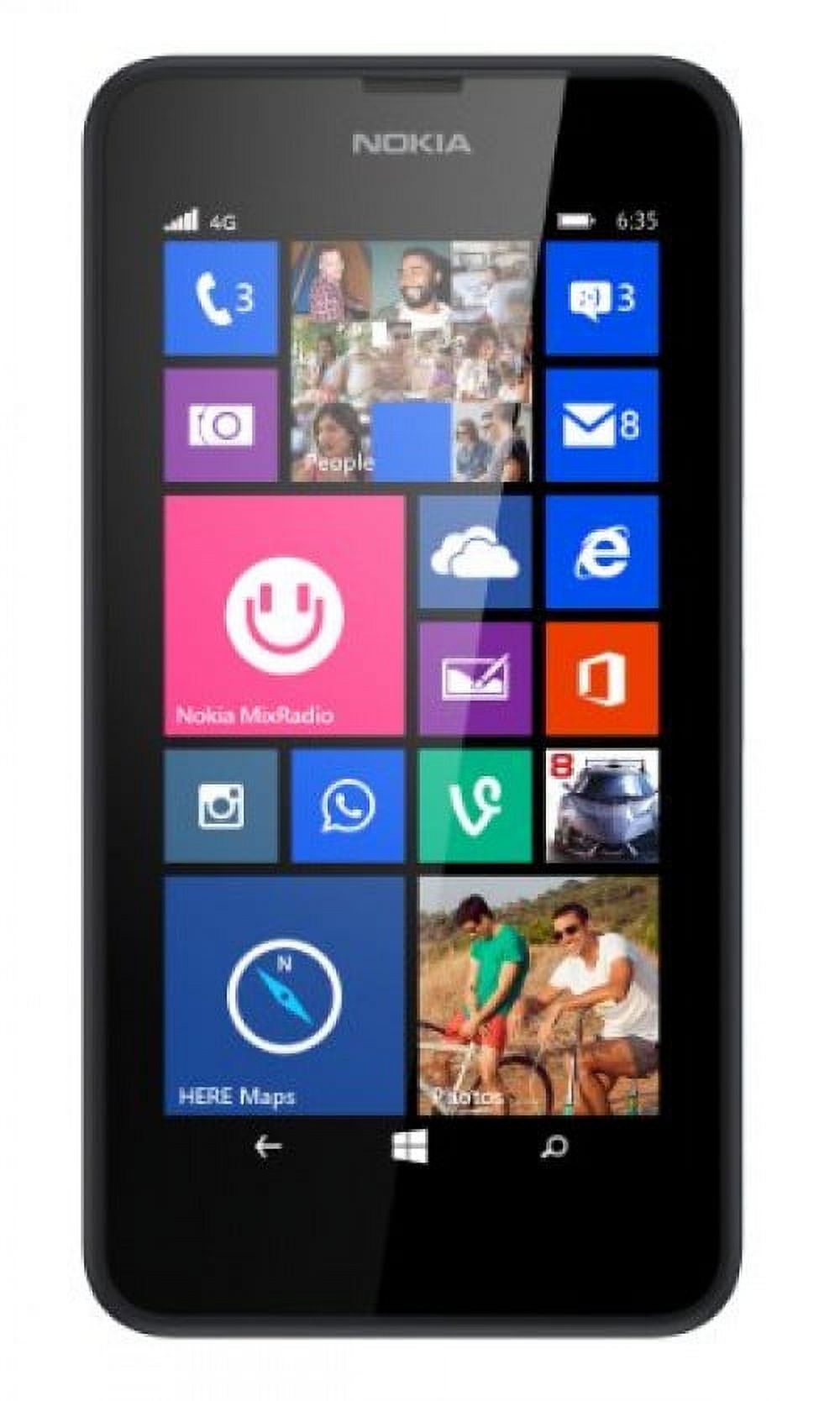 Nokia Lumia 635 8GB Unlocked GSM 4G LTE Windows 8.1 Quad-Core Phone - Black - image 1 of 2