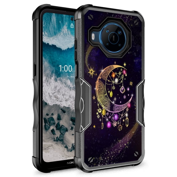 Nokia X100 5G Case, Rosebono Hybrid Dual Layer Graphic Design Pattern Heavy Duty Protection Case For Nokia X100 5G (Wiccan)
