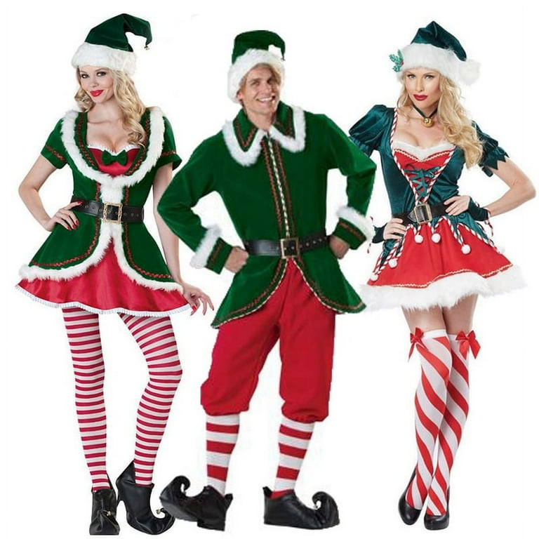 Christmas Tree Costume Adult Green Red Dress Hat Christmas Tree Costume Adult Green Red Dress Hat